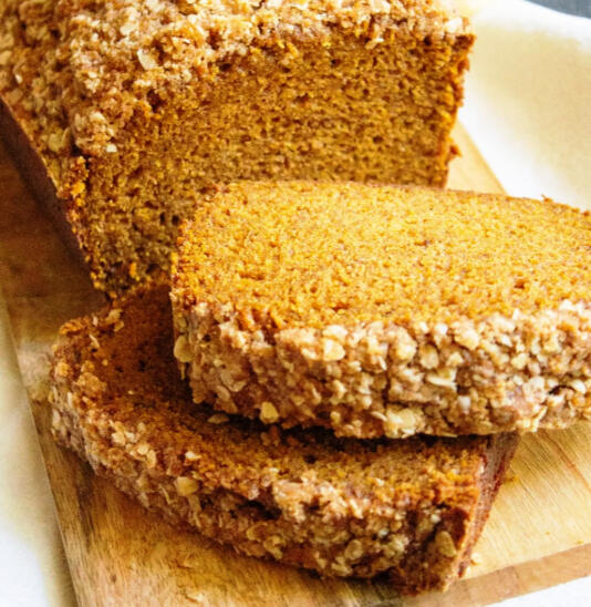 Streusseled Pumpkin Bread ($10 Lg Loaf - $6 sm loaf)